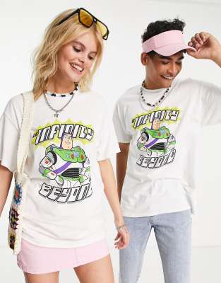 Reclaimed Vintage inspired unisex  licensed Buzz Lightyear t-shirt in white | ASOS