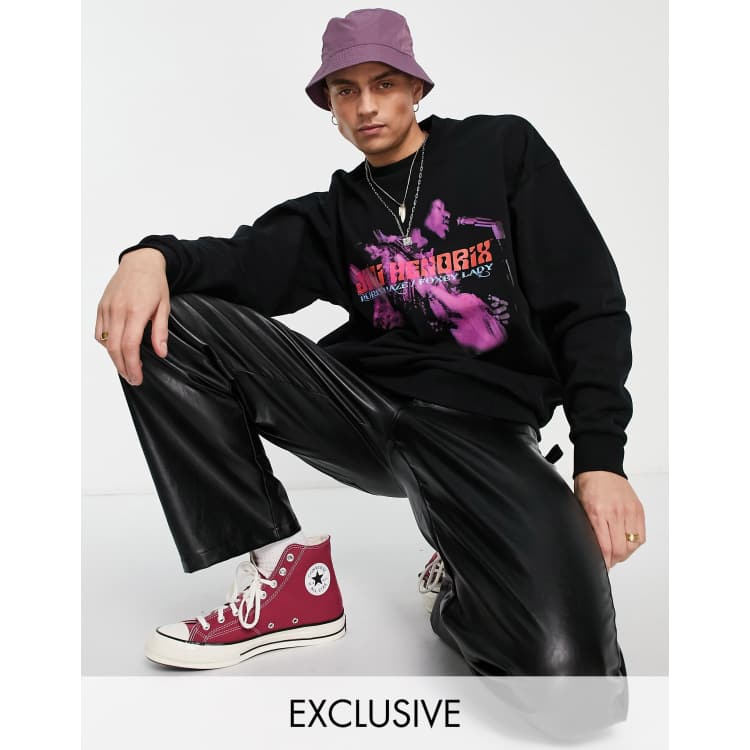 Reclaimed Vintage inspired unisex licensed Jimi Hendrix sweatshirt