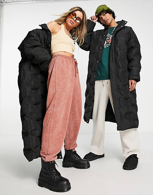 Coats & Jackets Reclaimed Vintage inspired unisex longline puffer coat 