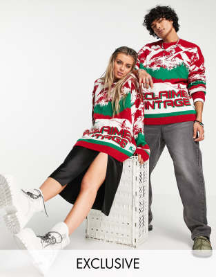 Reclaimed Vintage inspired unisex mountain scene jumper - ASOS Price Checker