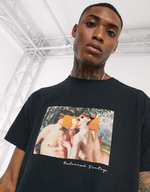 Reclaimed Vintage inspired unisex oversized t-shirt with art print, 3 of 4