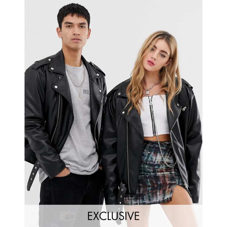 Asos reclaimed vintage leather jacket on sale