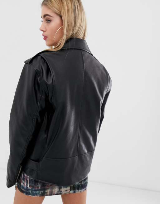 Asos reclaimed vintage leather biker jacket deals