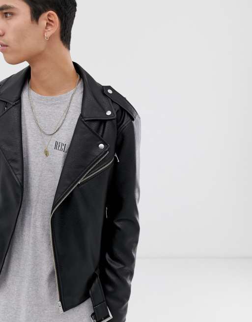 Asos reclaimed vintage discount leather biker jacket