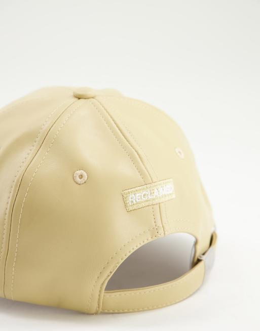 Reclaimed Vintage Inspired unisex PU cap in stone, 4 of 4
