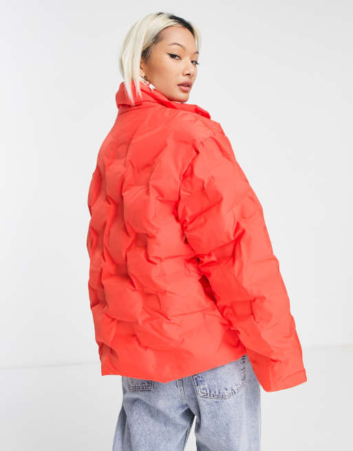 Reclaimed Vintage Inspired – Unisex-Steppjacke in Rot, 2 von 4