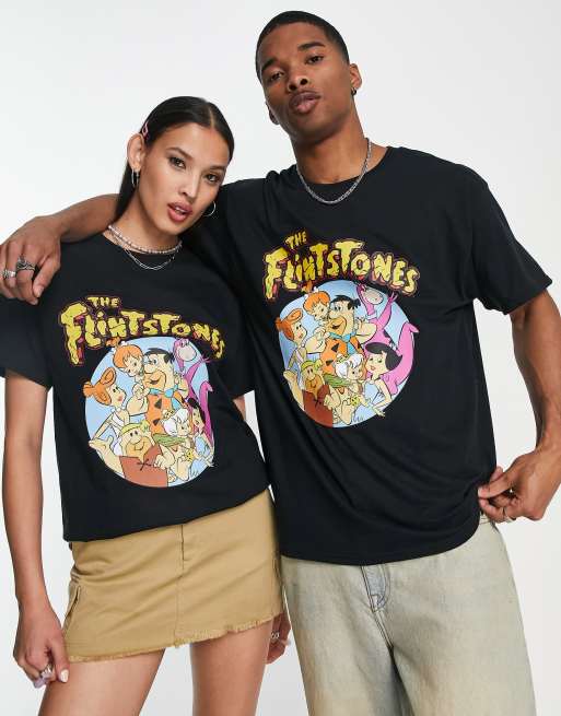 Reclaimed Vintage Inspired – Unisex-T-Shirt in Schwarz mit lizenziertem „Flintstones“-Print