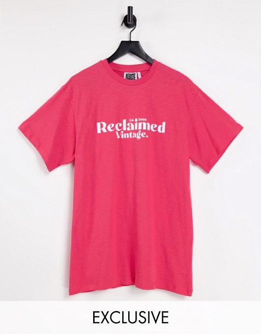 Reclaimed Vintage inspired unisex t-shirt with logo in red