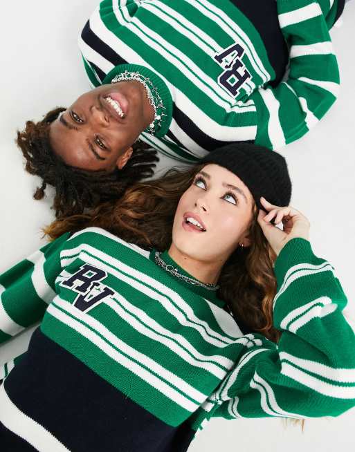 Varsity striped sweatshirt online