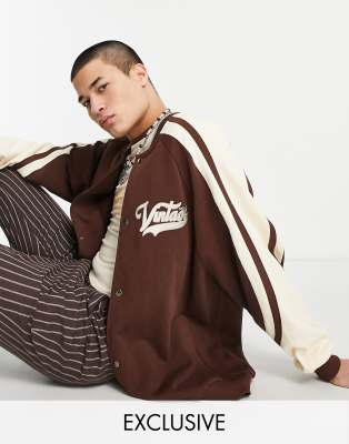 vintage brown varsity jacket