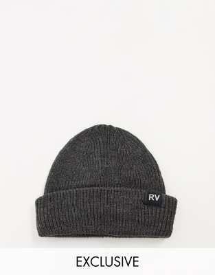 Reclaimed Vintage - Inspired - Unisex vissersbeanie muts in antraciet