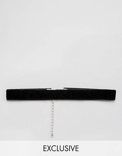 Reclaimed Vintage Inspired Velvet Choker Necklace