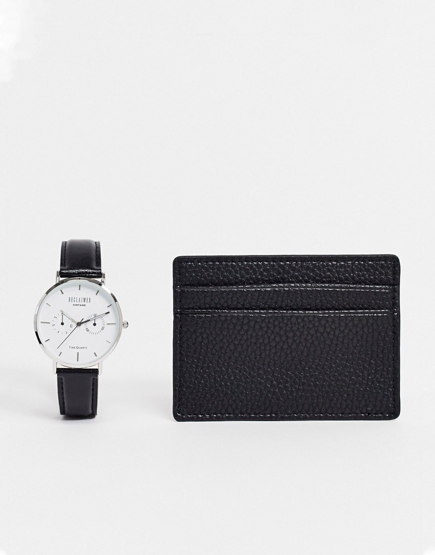 Reclaimed Vintage inspired - Verwisselbaar horlogebandje-Zwart