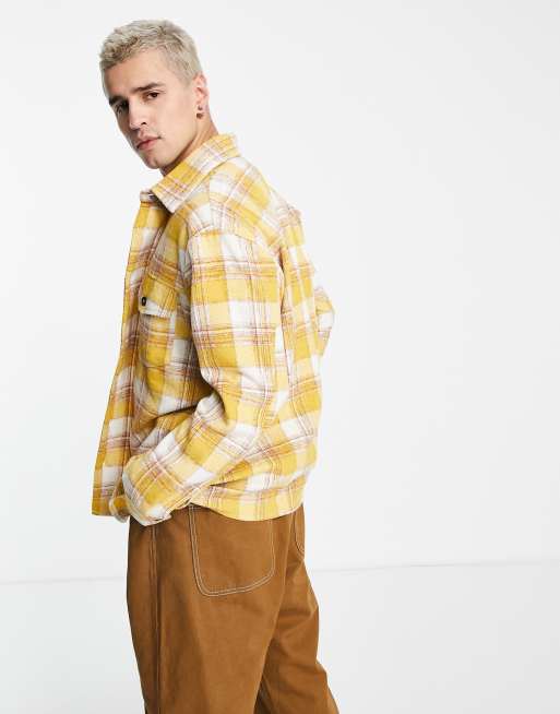 Reclaimed Vintage Inspired Veste chemise a carreaux Jaune ASOS