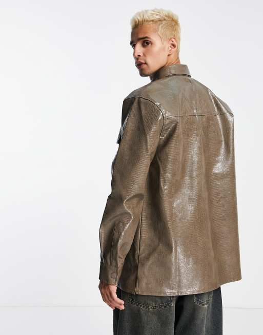 Veste effet chemise discount
