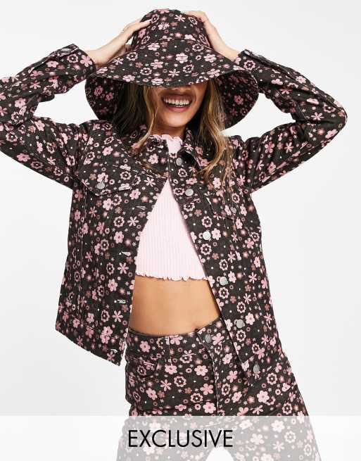 Reclaimed Vintage Inspired - Veste d'ensemble en jean à imprimé fleuri rétro