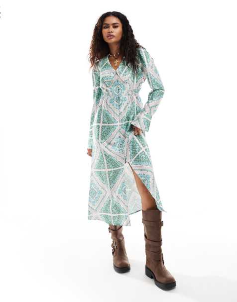 Reclaimed Vintage Inspired - Vestito da giorno midi con colletto - view 1