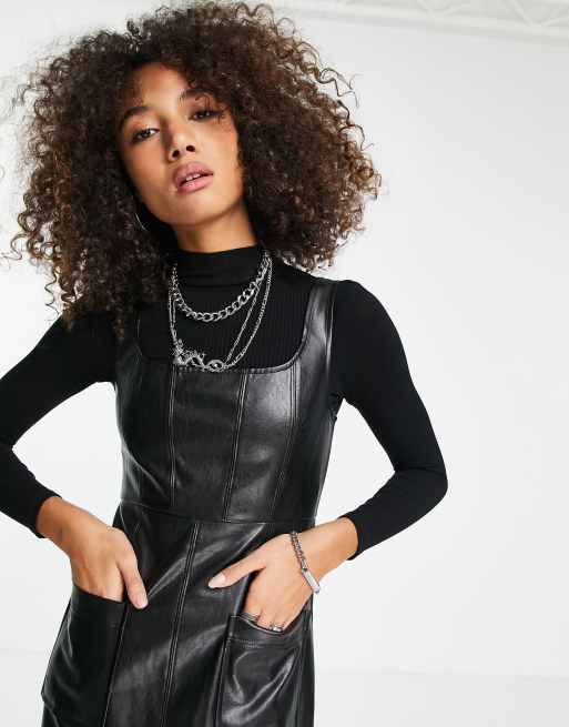 Vestito ecopelle sale