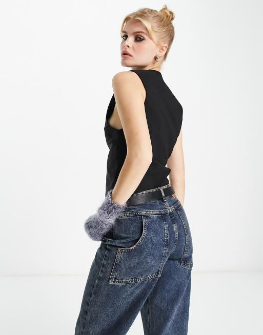 Reclaimed Vintage inspired waistcoat in black | ASOS
