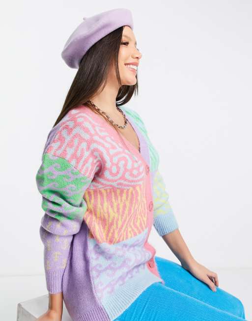 Reclaimed Vintage inspired wool beret in lilac , 4 of 4