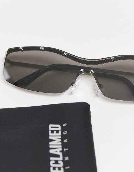 Reclaimed Vintage Inspired – Y2K – Unisex-Sonnenbrille mit verspiegelten Gläsern, 2 von 4