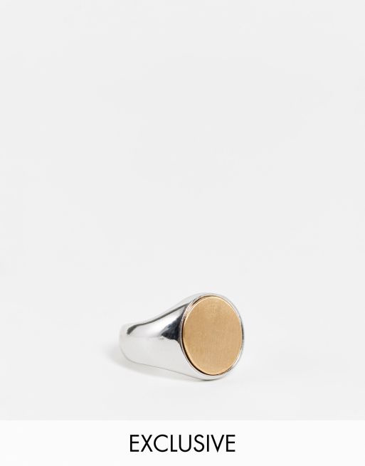 Reclaimed Vintage Inspired - Zegelring in zilver