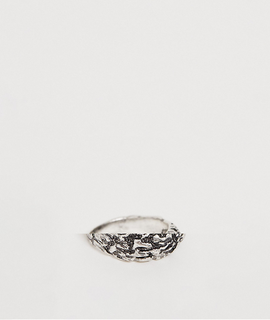 Reclaimed Vintage Inspired - Zilverkleurige ring met reliëf, exclusief bij ASOS