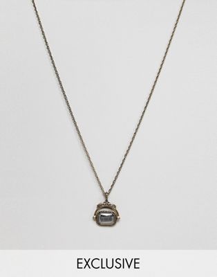 Reclaimed Vintage inspireret halskæde med drejbar mønt vedhæng eksklusivt hos ASOS-Guld