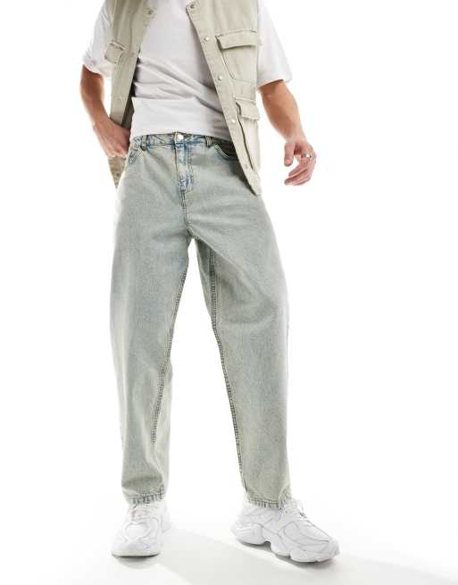Reclaimed Vintage – Jasnoniebieskie jeansy typu dad o kroju baggy w stylu lat 90.