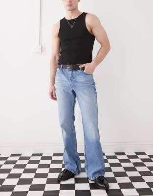 Reclaimed Vintage - Jean bootcut évasé - Bleu clair délavé