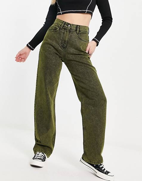 Mode Jeans Jeans taille haute MAC Jeans Jeans taille haute vert style d\u00e9contract\u00e9 