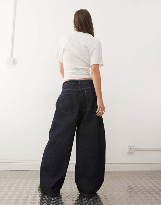Reclaimed Vintage - Jean d'ensemble baggy ample à détail noué - Indigo, 2 de 5