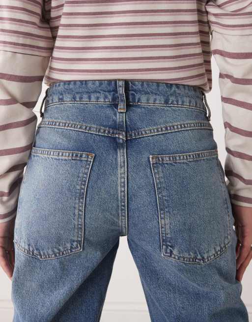 Reclaimed Vintage - Jean droit style années 90 - Bleu délavé  , 4 de 5