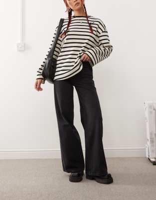 Reclaimed Vintage - Jeans a fondo ampio neri stile anni '88