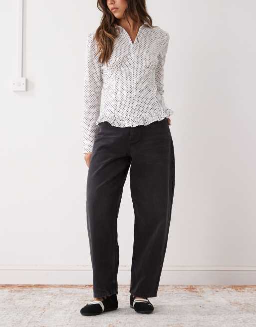 Reclaimed Vintage - Jeans bombati ampi neri