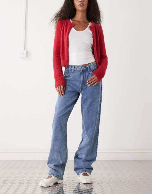 Reclaimed Vintage - Jeans dritti blu medio