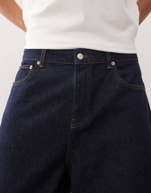 Reclaimed Vintage western baggy jean co-ord in indigo