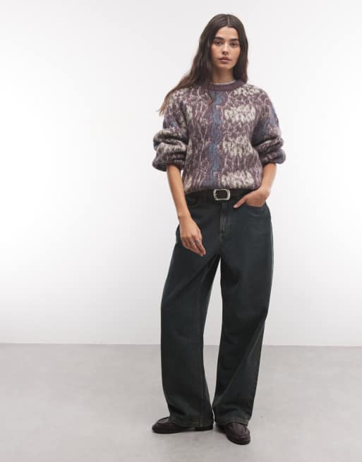 Reclaimed Vintage jersey de punto cepillado con mangas globo y estampado floral, 2 de 4