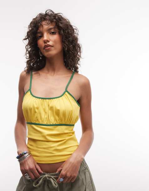 Reclaimed Vintage jersey singlet top with contrast tipping - view 1