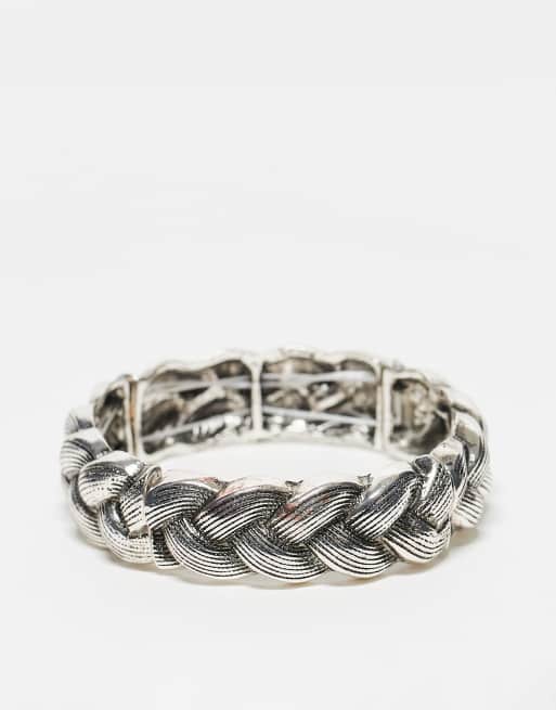 Reclaimed Vintage - Jonc unisexe style western en argent poli