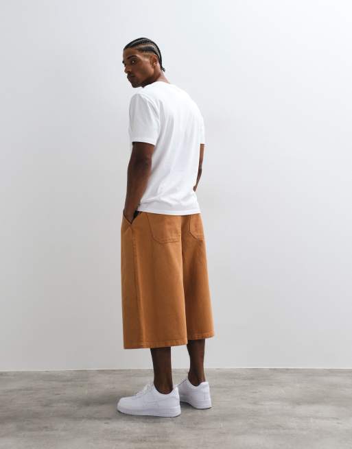 Reclaimed Vintage jorts in caramel, 5 of 5