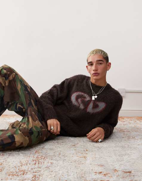 Reclaimed Vintage  jumper with logo in black