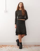 Jupe Pinafore New Look Grise Et Noire à Carreaux - Taille 14, Mini, Neuf Sans étiquettes