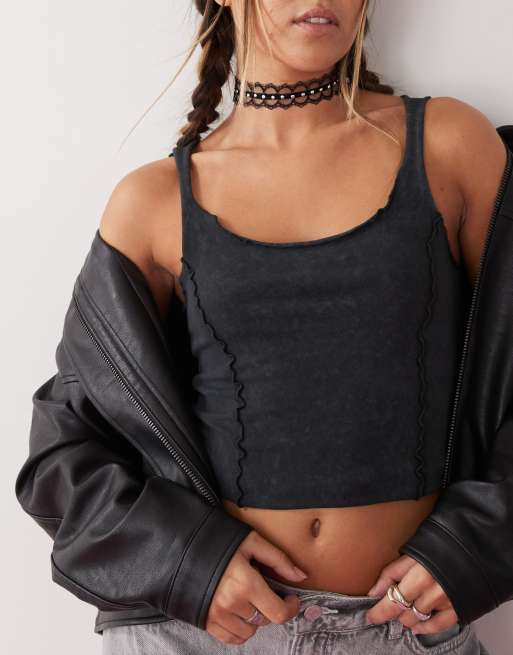 Reclaimed Vintage - Kanten choker ketting in zwart, 4 van 4