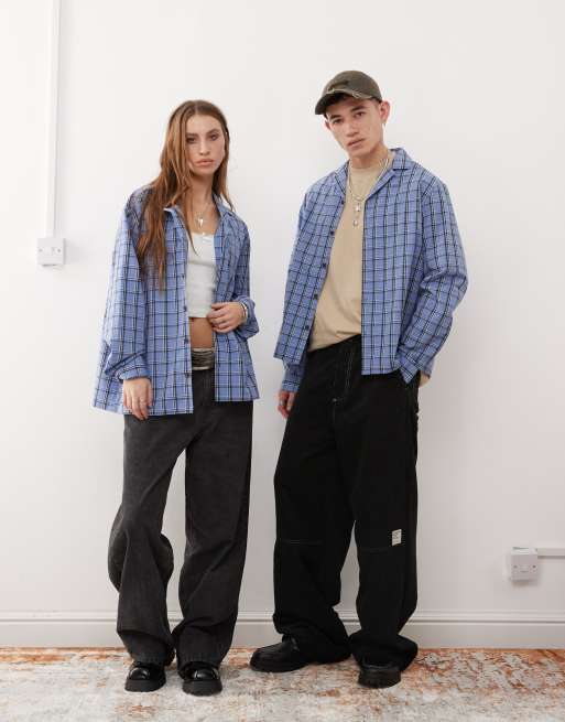 Reclaimed Vintage – Kariertes Unisex-Hemd mit Oversize-Schnitt