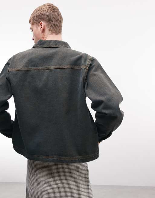 Reclaimed Vintage khaki denim jacket (part of a set), 3 of 5