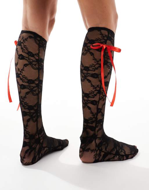 Over the knee socks with bows hotsell