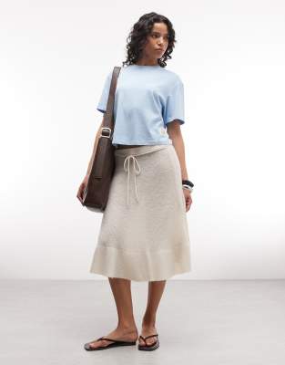 Reclaimed Vintage Knit Midi Skirt In Multi