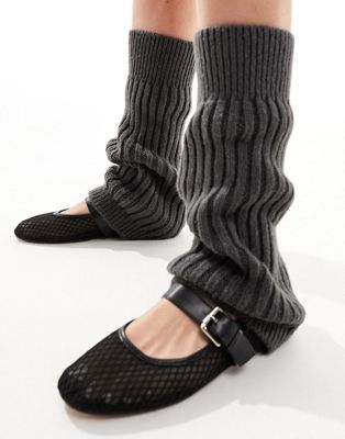 Reclaimed Vintage knitted leg warmer in charcoal  - ASOS Price Checker
