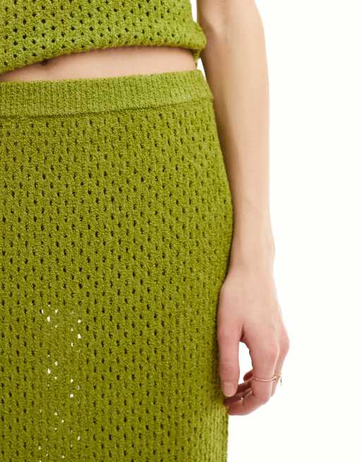 Reclaimed Vintage knitted maxi skirt part of a set